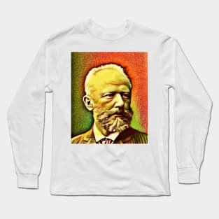 Pyotr Ilyich Tchaikovsky Snow Portrait | Pyotr Ilyich Tchaikovsky Artwork 15 Long Sleeve T-Shirt